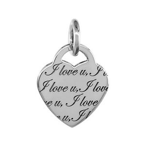 【送料無料】ジュエリー・アクセサリー シルバースターリングアイラブハートペンダントブレロックイタリアボックスargent sterling i love u coeur pendentif breloque,18 italien boite