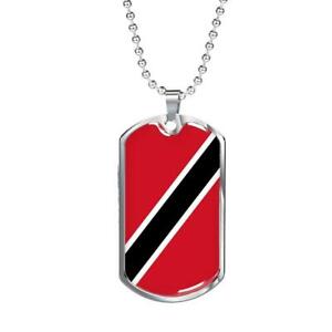 【送料無料】ジュエリー・アクセサリー トリニダードトバゴフラグカラースチールtrinidad et tobago drapeau collier acier inoxydable ou 18