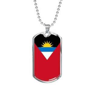 【送料無料】ジュエリー・アクセサリー アンティグアバーブーダスチールantigua et barbuda drapeau collier acier inoxydable ou 18