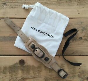【貨物輸送無料】宝飾品・付属品 バレンシアガベージュレザーレザーブレスレットbracelet balenciaga beige インチ leather cuir