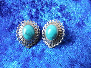 【送料無料】ジュ�
2000
��リー・アクセサリー イヤリングターコイズクリップbelle, vieux boucles doreilles __ clips 925silber avec turquoise __