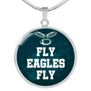 【送料無料】ジュエリー・アクセサリー フライイーグルスフライフィラデルフィアファンシッドサークルスチールカラーfly eagles fly philadelphia eventail cercle collier acier inoxydable ou 18k g