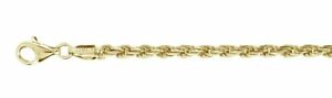 【送料無料】ジュエリー・アクセサリー イエローゴールドメッキロープチェーンソリッドスターリングシルバー0804mm yellow gold plated rope chain 925 solid sterling silver