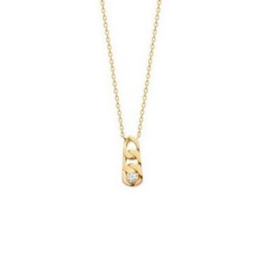 【送料無料】ジュエリー・アクセサリー リンクペンダントチェーンチェーンゴールドメッキcollier chaine fine maille forcat plaque or avec pendentif maillon incruste dun
