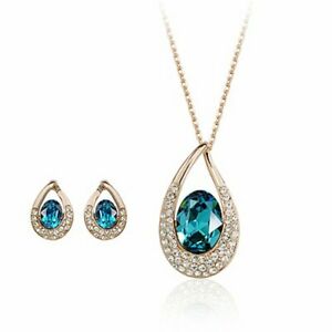 ジュエリー・アクセサリー ジュエリーファッションゴールドメッキローズドロップセットmode bijoux 18k plaque or rose goutte ensemble fs083