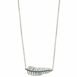 【貨物輸送無料】宝飾品・佩び物 シルバーネックレスロディエターコイズcollier en argent 925000 rhodie plume pave en turquoises de synthese