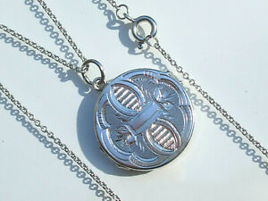 【送料無料】ジュエリー・アクセサリー ボーペンデンティフポルトシェーヌアルジャンbeau pendentif porte photos  cheveux ancien milieu xixeme  chaine  en argent
