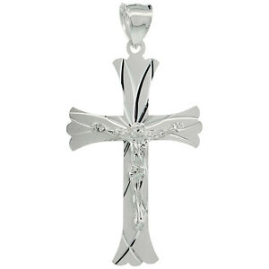 Sterling Silver High Polish Pendentif Croix