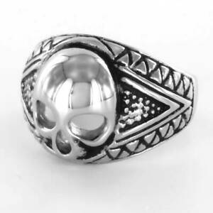 【送料無料】ジュエリー・アクセサリー クラシックローマスカルスチールリングbague acier classic roman skull
