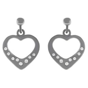 【送料無料】ジュエリー・アクセサリー シルバーハートイヤリングローディジルコニウムオキシデスboucles doreilles coeur en argent 925 rhodie et oxydes zirconium  femme