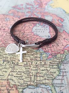 【送料無料】ジュエリー・アクセサリー セントクリストファーブレスレットクロスクリスティブレスレットフリーsaint christopher bracelet  croix christe bracelet gratuite gravure