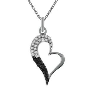 【送料無料】ジュエリー・アクセサリー シルバーハートネックレスロディエジルコニウムチョイスロングールcollier coeur en argent 925 rhodie et zirconium  longueur au choix  femme