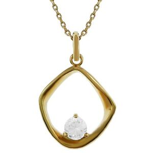 【送料無料】ジュエリー・アクセサリー ゴールドメッキペンダントジルコニウムオキシデチェーンlot pendentif plaque or et oxyde zirconium  chaine  longueur au choix