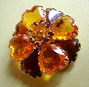 【送料無料】ジュエリー・アクセサリー ガラスカボションブローチメタルドレj43  broche fleur cabochons en verre  metal dore