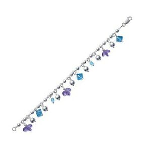 【送料無料】ジュエリー・アクセサリー シルバーブレスレットクリスタルナインbracelet 18 cm en argent 925 et cristal  neuf