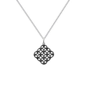 【送料無料】ジュエリー・アクセサリー アージェントジルコニウムコリアーロングユールcollier femme en argent massif et zirconiums noirs longueur au choix 45 ou 50cm