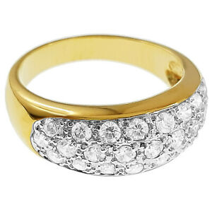 【送料無料】ジュエリー・アクセサリー バローグインプラークオキシデスジルコニウムサイズbague en plaque or 750000 et oxydes zirconium  taille 50 dispo  femme