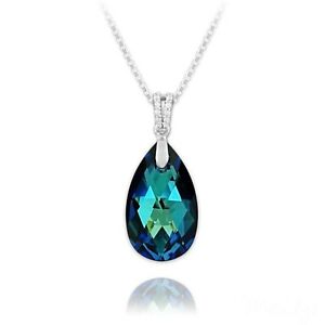 【送料無料】ジュエリー・アクセサリー ローディシルバーネックレスジルコニウムクリスタルスワロフスキーオキシデスcollier 42cm en argent rhodie, oxydes zirconium et cristal swarovski｜hokushin 18,485円