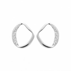 【送料無料】ジュエリー・アクセサリー シルバーイヤリングロディエジルコニウムboucles doreilles en argent 925000 rhodie ovales contours en zirconium