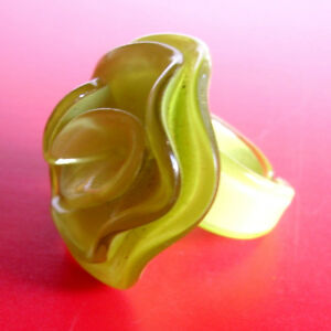 【送料無料】ジュエリー・アクセサリー リングフラワーレジンズj253  bague fleur resine  t 54