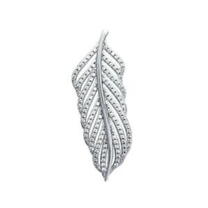 【送料無料】ジュエリー・アクセサリー ジルコニウムペンダントチゼルpendentif en argent massif 9251000 rhodie plume ciselee pave en zirconium blanc