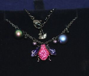 【送料無料】ジュエリー・アクセサリー スワロフスキーオリジナルネックレスパターンナインswarovski original collier magnetized motif insectes 36cm 5446397 neuf