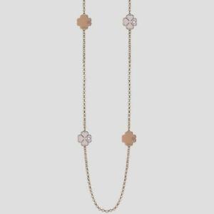 ジュエリー・アクセサリー ブリスグリッターマニアコラーナクアドリフォリオブロンゾローズヌオーバbliss glittermania, collana quadrifoglio 80cm bronzo rose 20077545 ,nuova,