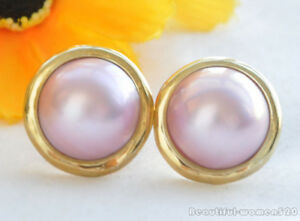 【送料無料】ジュエリー・アクセサリー リアルピンクサウスシーパールクリップシルバーイヤリングz5796 huge real 20mm pink south sea mabe pearl clip silvergild earring