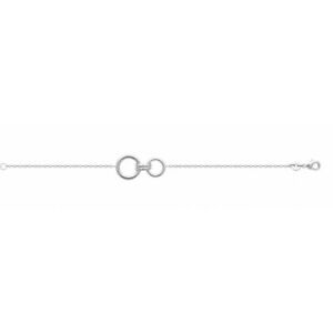 【送料無料】ジュエリー・アクセサリー ネクタイダブルリングロディエシルバーブレスレットbracelet en argent rhodie doubles anneaux avec liens