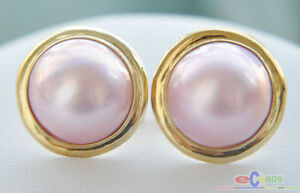 【送料無料】ジュエリー・アクセサリー リアルピンクサウスシーパールクリップシルバーイヤリングp4223 huge real 20mm pink south sea mabe pearl clip silvergild earring