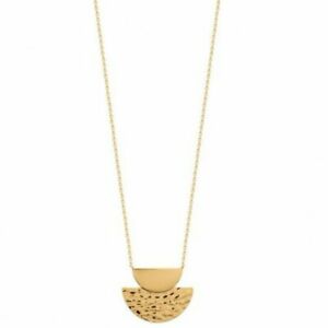 【送料無料】ジュエリー・アクセサリー メッキネックレスハーフサークルハンマーcollier en plaque or demi cercles effet marteles