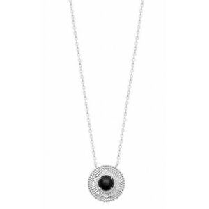 【送料無料】ジュエリー・アクセサリー シルバーネックレスアゲートローディッドペンダントノミcollier en argent 925000 rhodie pendentif feuilles ciselees avec agate noire