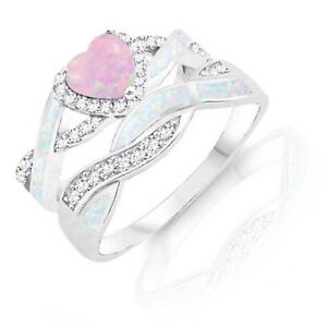 【送料無料】ジュエリー・アクセサリー ローズファイアオパールケルトハートホワイトジルコーネシルバーリングrose feu opale coeur infini celtique blanc w zircone fiancailles argent bague de