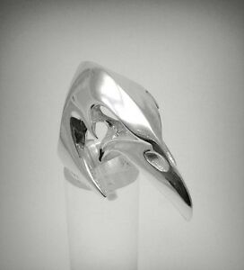 【送料無料】ジュエリー・アクセサリー スターリングシルバーリングソリッドスカルバイカーサイズエンプレスsterling silver ring solid 925 raven skull biker  size 8  16 r000192 empress