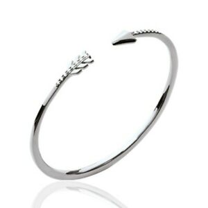 【送料無料】ジュエリー・アクセサリー ジルコニウムソリッドシルバーロディエジョンクjonc ouvert en argent massif 9251000 rhodie fleche pave en zirconium blanc