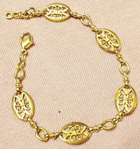 【送料無料】ジュエリー・アクセサリー ブレスレットメッキゴールドパンチリンクデコbracelet plaque or poincon maillons deco filigrane 4946
