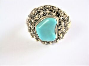 【送料無料】ジュエリー・アクセサリー ターコイズanneau argent veritable avec turquoise, 6,14 g