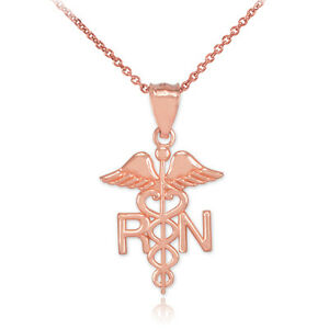 【送料無料】ジュエリー・アクセサリー ローズコリアー10k or rose medicale rn registered nurse collier