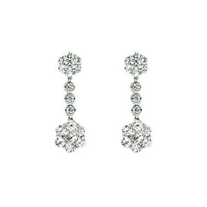 【送料無料】ジュエリー・アクセサリー ジュエルコロンドンシルバージルコーネキュービクグラッペドロップイヤリングjewelco london argent zircone cubique grappe goutte boucles doreilles goutte