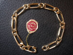 【送料無料】ジュエリー・アクセサリー ヴィンテージブレスレットゴールドプレートブレスレットtres beau bracelet vintage 1970 plaque or 12 grs neufold bracelet 175 cm