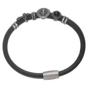 【送料無料】ジュエリー・アクセサリー ブロンゾサンベネデットシャベルチャームブラッチャーレbracciale amen in pelle charm in bronzo san benedetto