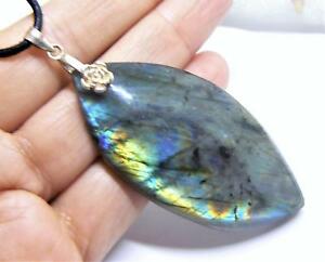 【送料無料】ジュエリー・アクセサリー グレートナチュラルラブラドリットシルバーペンダントマッシブgrand naturel fiery clignotant labradorite pendentif argent massif 28  aaa