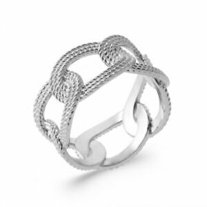 【送料無料】ジュエリー・アクセサリー シルバーリングローディッドリングbague en argent 925000 rhodie anneaux entrelaces aspect cordes tressees