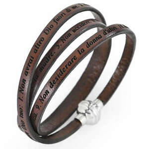 【送料無料】ジュエリー・アクセサリー アーメンブラウンブレスレットbracelet amen 10 commandements marron ita