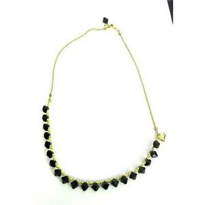 【送料無料】ジュエリー・アクセサリー クレシュナカフェマロンストラスゴールデンマヤコリアーkleshna cafe marron strass amp; dore maya collier  508cm