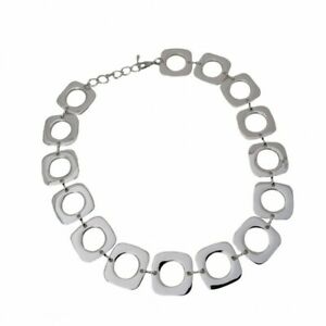 【送料無料】ジュエリー・アクセサリー コリアーカレズメタルアージャンテcollier carres degrades metal argente