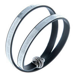 【送料無料】ジュエリー・アクセサリー アーメンブレスレットbracelet amen arg 925 thermoplastique argent gravure notre pere