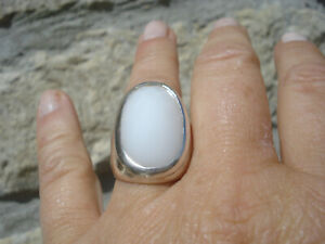 【貨物輸送無料】宝飾品・佩び物 ヴィンテージシルバーリングガラスパテbelle et longue bague vintage en argentpate de verret55