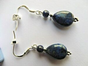 【送料無料】ジュエリー・アクセサリー ラピスラズリイヤリングマッシブシルバーboucles d’oreilles en lapis lazuli argent massif