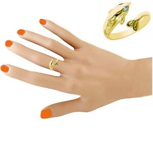 【送料無料】ジュエリー・アクセサリー ジルコードルクルセイダーリングリング10k or massif zircone dauphin croise bague ajustable ou orteil bague